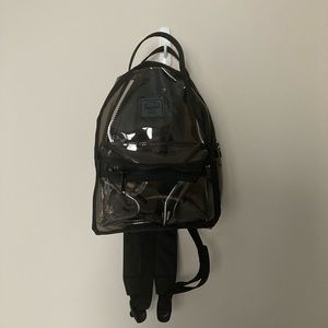 Clear mini bag, Hershel - it’s very cute.